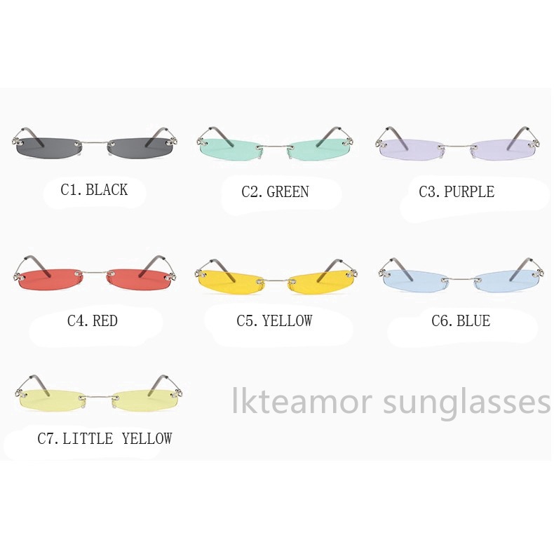 Kính mát hình chữ nhật nhỏ hẹp thời trang cá tính cổ điển cho nữ