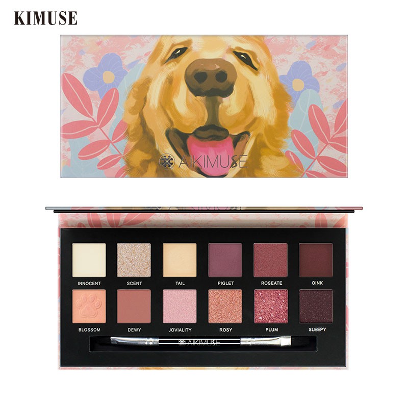 Bảng phấn mắt AIKIMUSE 12 màu ánh nhũ chống thấm nước lâu trôi 150g | BigBuy360 - bigbuy360.vn