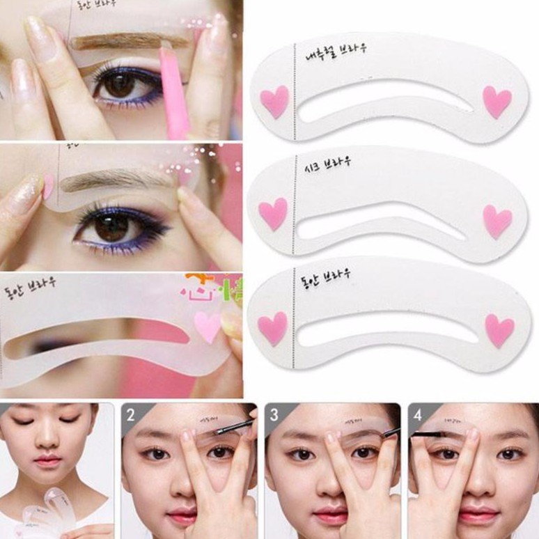 Bộ 3 Khuôn Vẽ Lông Mày - Siêu Phẩm Cho Đôi Mày Đẹp