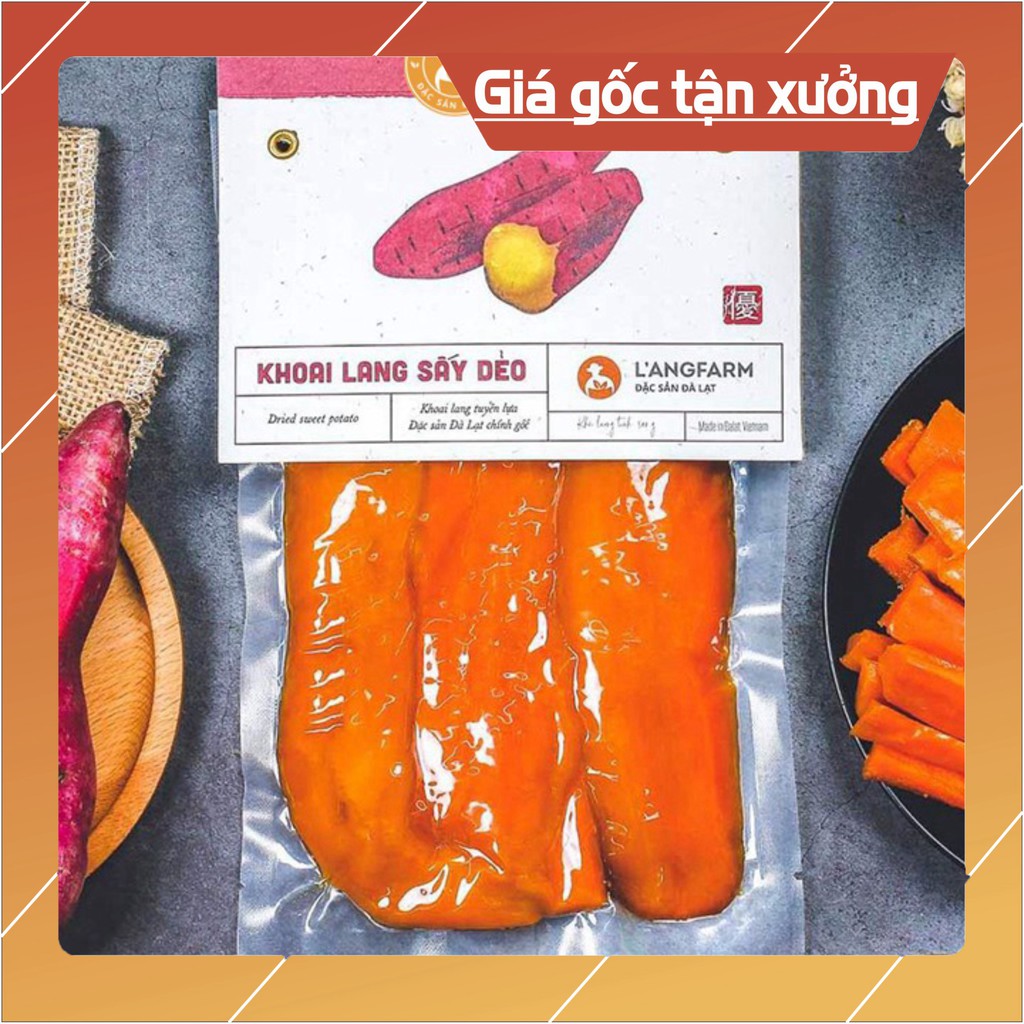 Khoai lang sấy dẻo L'angfarm bịch 300g Hương vị tự nhiên, độ ngọt vừa phải.