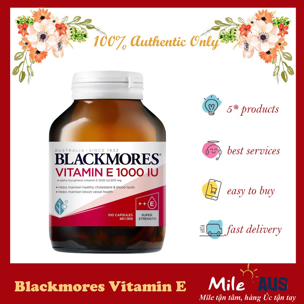 Thực phẩm bổ sung Vitamin E Blackmores 1000IU