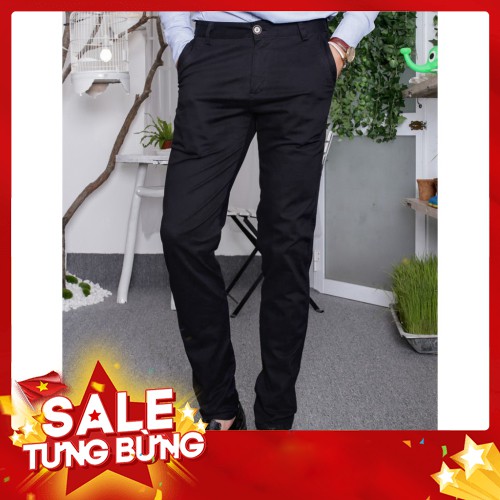 Quần Kaki Nam Dáng Âu Công Sở, Quần Kaki Nam Bó Hàn Quốc Đen, Nâu, Co giãn, hàng hiệu Hàn Quốc - Hàng nhập khẩu