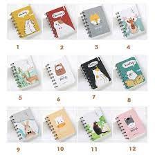 Sổ tay cute mini lò xo ghi chép kế hoạch, công thức, từ vựng họa tiết bơ xinh xắn