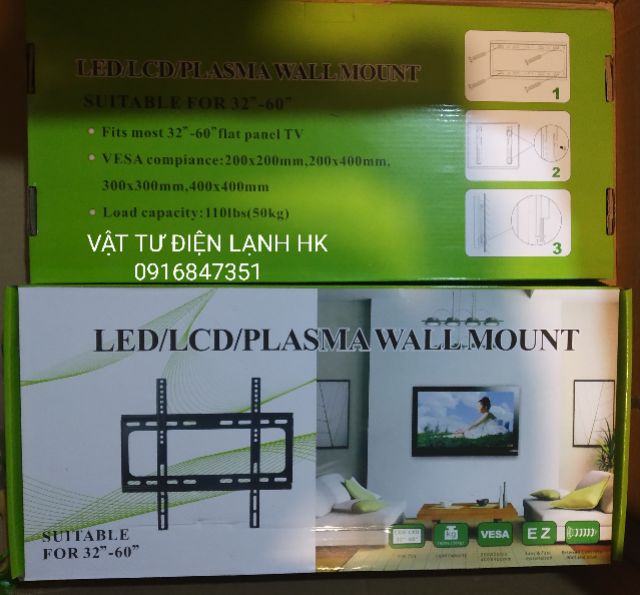 Khung kệ đỡ TV treo tường - Giá treo tivi đa năng 32" - 60" 14" - 42" inch đầy đủ vít nở