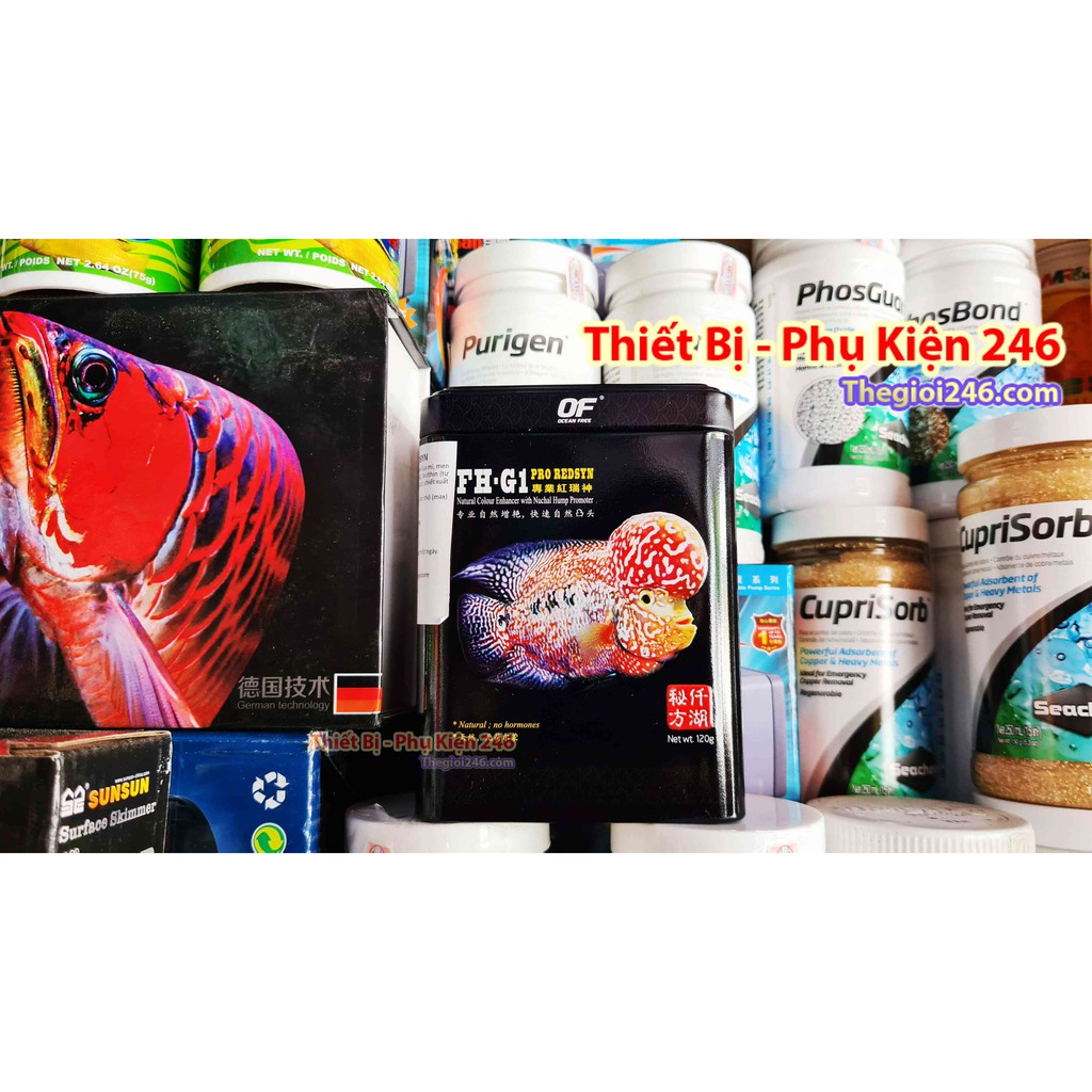 Thức ăn FH-G1 đen 250g dành cho cá la hán lên màu đẹp fhg1 đen