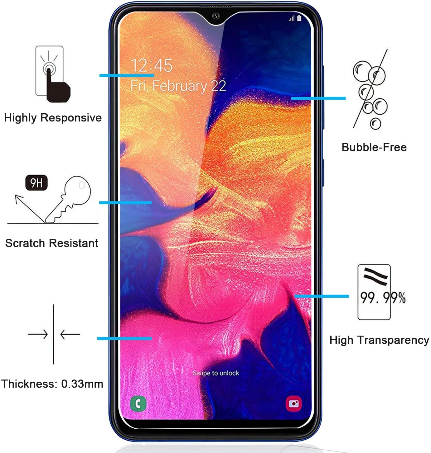 Kính Cường Lực Trong Suốt 9h Chống Trầy Cho Samsung Galaxy M20, Oneplus 6t