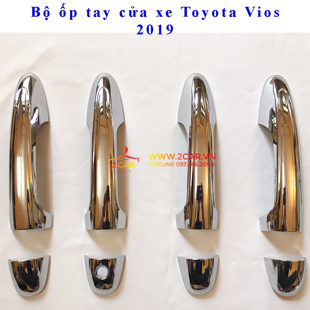 [Mã LIFEAU5SALE giảm 20k đơn 50k] Bộ ốp tay + hõm cửa xe Toyota Vios 2019-2021mạ Crom Cao cấp Bảo Vệ Xe