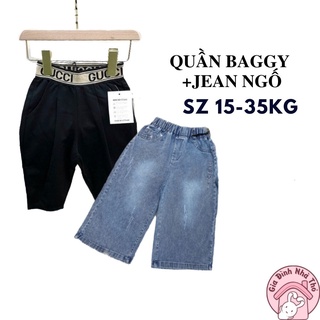15-35kg Quần ngố, lửng baggy umi và jean bò cho nữ, bé gái