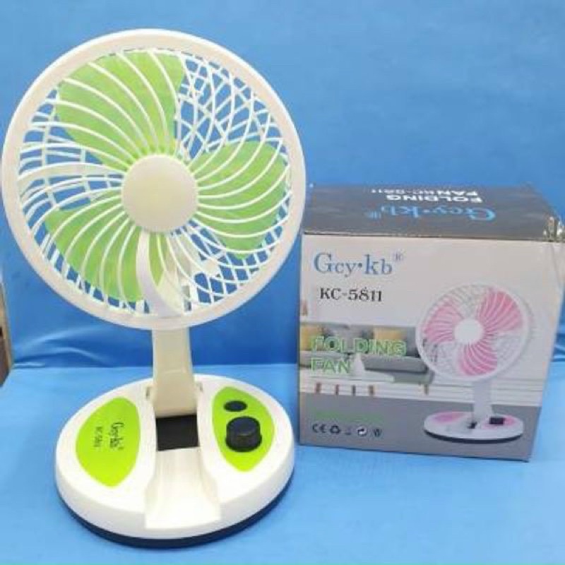 Quạt tích điện cỡ to gấp gọn KC 5811 có đèn led quạt tích điện gập gọn chất lượng tốt - Quạt sạc điện