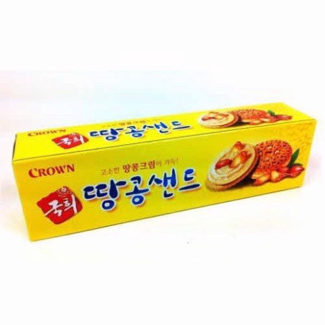 Bánh Quy Đậu Phộng Kuk - hye Crown Hàn Quốc 70g / 크라운)국희땅콩샌드 (Free Ship)