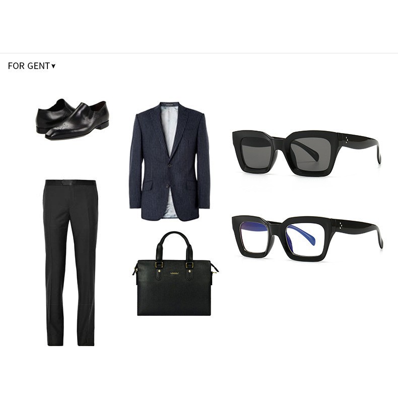 Kính Mát Gọng Vuông Phong Cách Âu Mỹ Cổ Điển Thời Trang Cho Nam Và Nữ | BigBuy360 - bigbuy360.vn