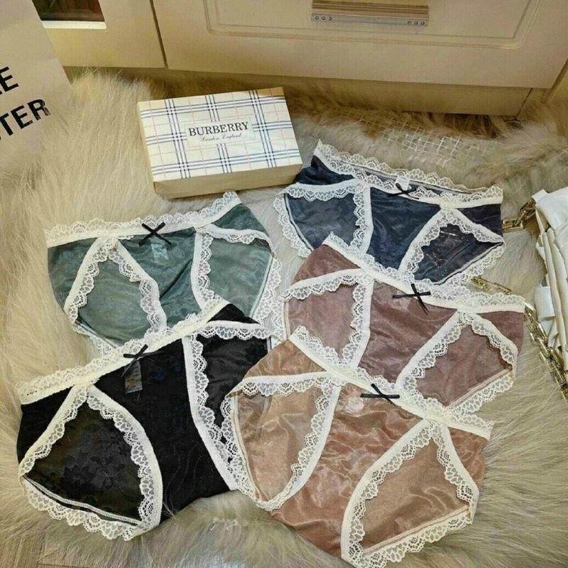 Quần lót nữ ren gấm cao cấp, quần chíp ren mềm chống viêm kháng khuẩn 168.