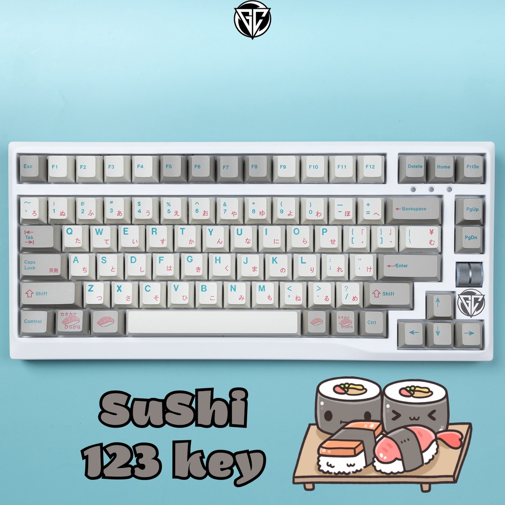 Keycap ePBT Sushi Clone 123 nút bàn phím cơ