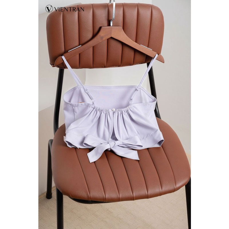 Áo Hai Dây VIEN TRAN Croptop Xẻ Lưng V61R21H049