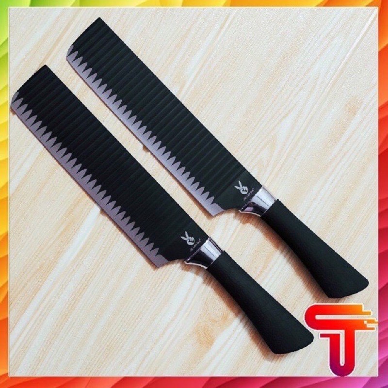 Dao thái lưỡi sóng nhật thép bền đẹp