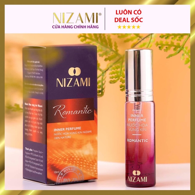 Nước hoa vùng kín Nizami mùi lãng mạn dạng xịt, giúp khử mùi hôi và làm hồng cô bé an toàn hiệu quả