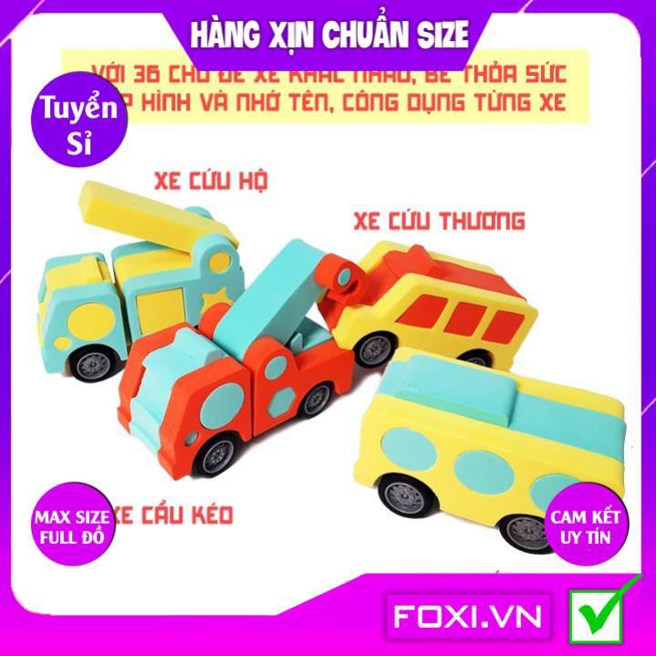 Xếp hình sáng tạo Foxi-Đồ chơi trẻ em-lắp ráp thông minh-tăng tư duy hình học-sáng tạo-tập trung cao độ- an toàn cho trẻ