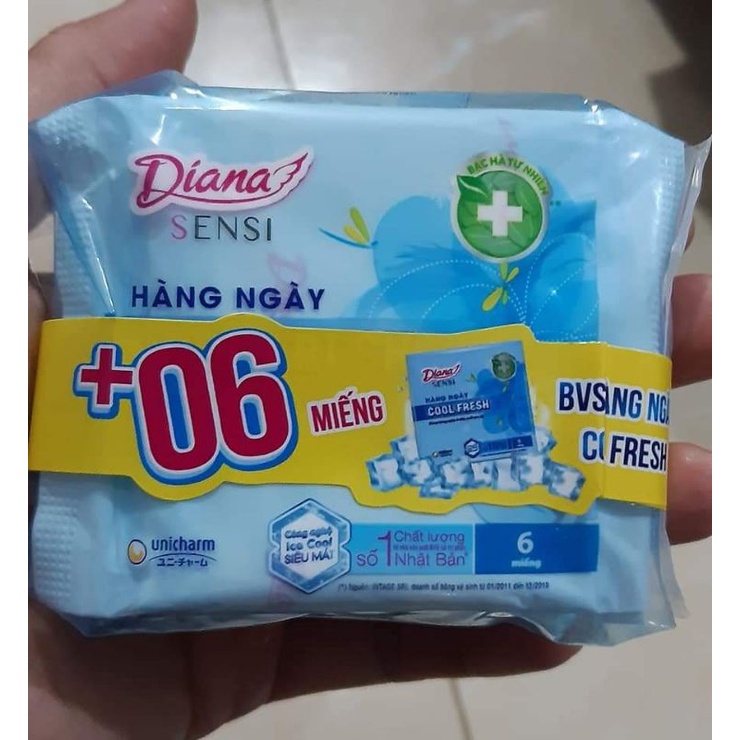 4 MIẾNG - Băng vệ sinh Diana SenSi Cool Fresh hằng ngày