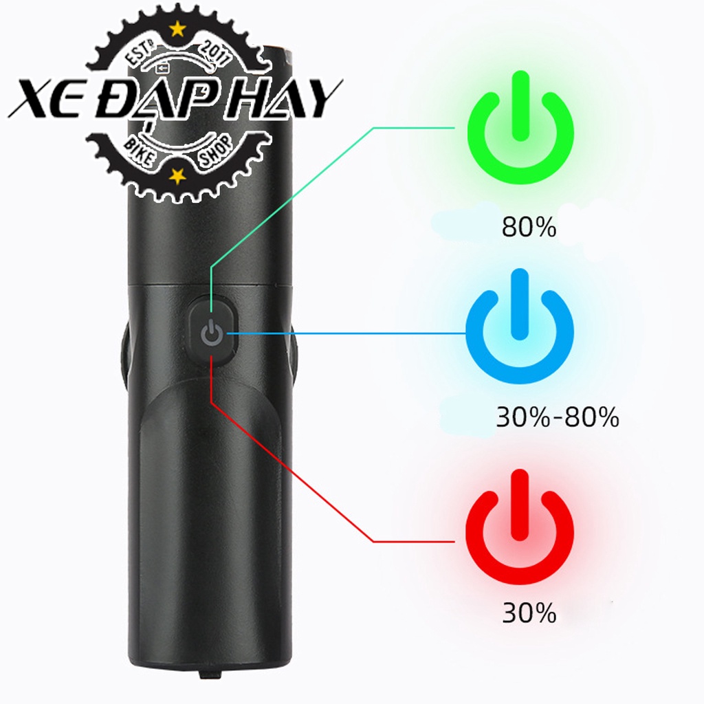 [Đèn Xe Đạp Chính Hãng] Đèn Pha GIYO GL-M800T | Độ Sáng 800 Lumen, Sạc Pin USB TYPE-C, 2500 mAh | Pha Đèn Tháo Rời Được