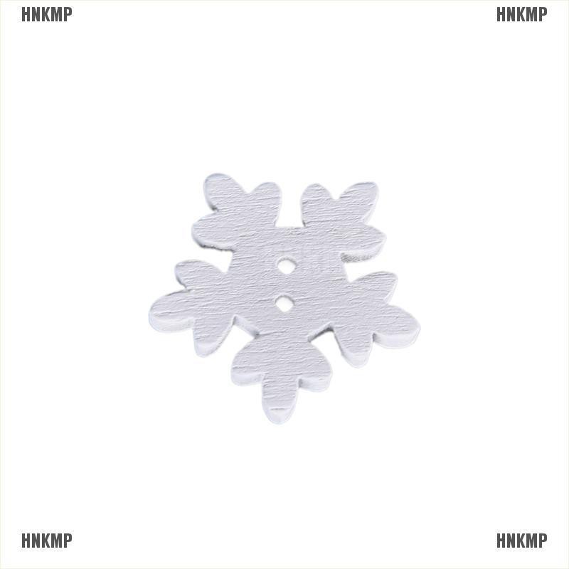 Set 100 Nút Gỗ Hình Hoa Tuyết Trang Trí Sổ Tay