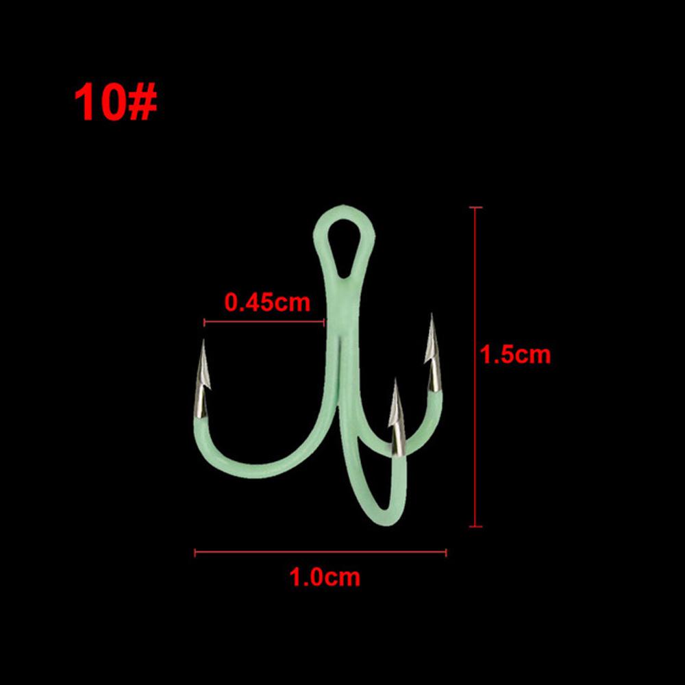 Bộ 2 Móc Câu Cá Phát Sáng Chất Lượng Cao# 4# 6# 8# 10# Móc Câu Cá Bằng Thép Carbon Phát Sáng Cao Cấp