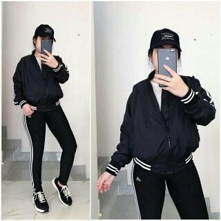 áo khoác dù viền sọc