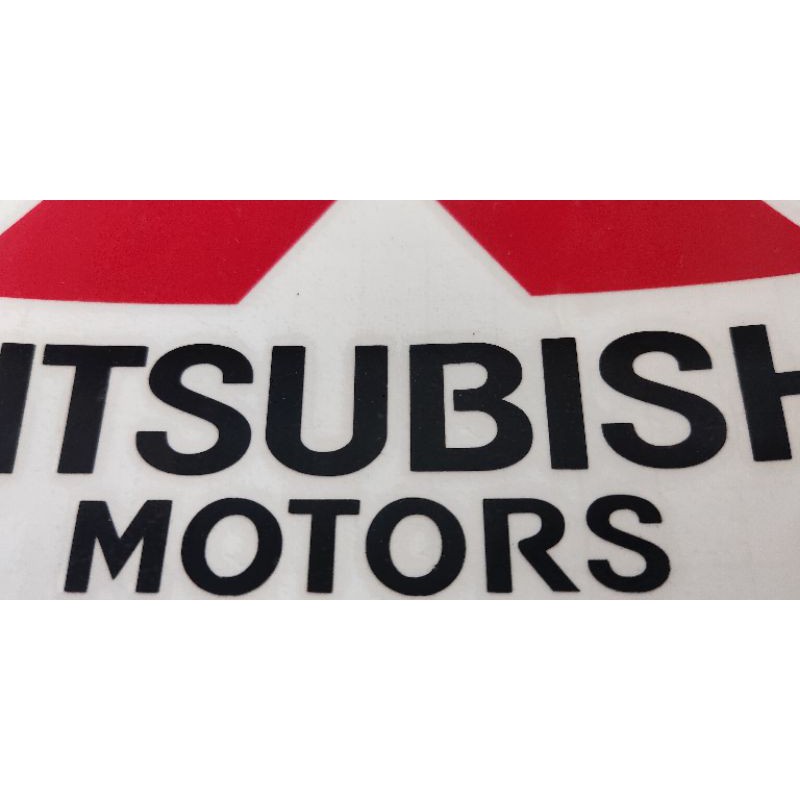 Logo dán xe mitsubishi