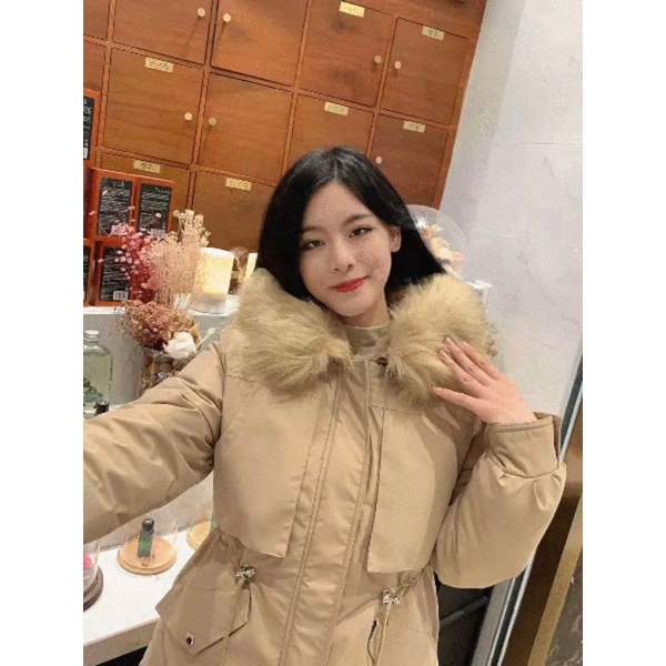 Áo phao 5 màu lông chồn - Áo khoác nữ chất phao trần lông tháo rời | BigBuy360 - bigbuy360.vn