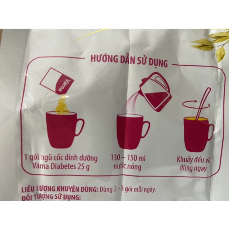 Ngũ cốc dinh dưỡng Värna Diabetes Túi 400g/16 gói *25g