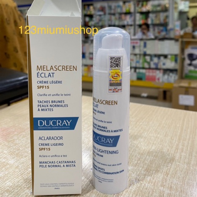 Kem trị đốm nâu, nám, chống nắng-Ducray Melascreen Eclat Creme Legere SPF15