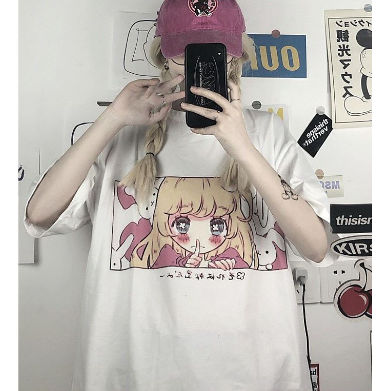 ÁO THUN, ÁO PHÔNG TAY LỠ UNISEX FORM RỘNG OVERSIZE ANIME M58