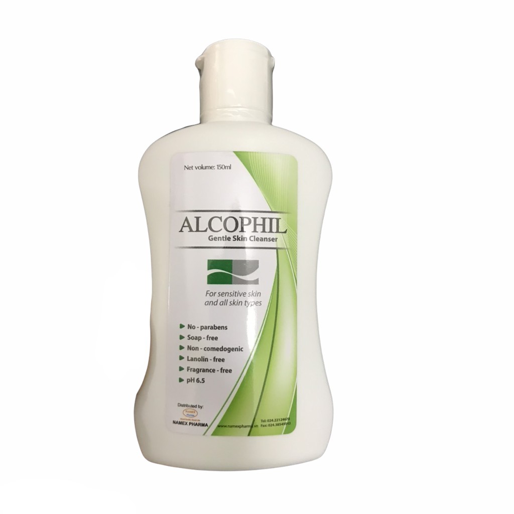 Sữa rửa mặt cho da dầu mụn Alcophil - Sữa rửa mặt cho da nhạy cảm, ngừa mụn, làm sạch da