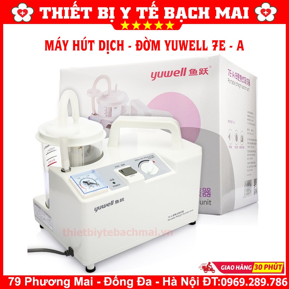 [Cao Cấp] Máy Hút Dịch 1 Bình Yuwell 7E A - Máy Hút Đờm Cho Người Lớn Và Trẻ Em