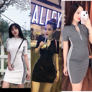 đầm body dây kéo thể thao