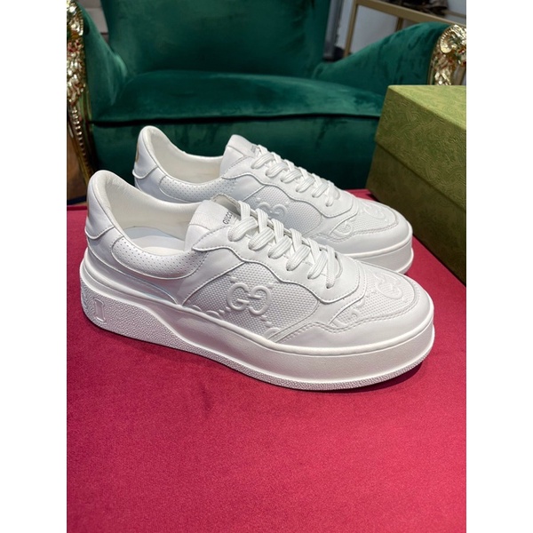 Giày sneaker nam Gu cci GG GC da cao cấp, phối dây buộc trẻ trung