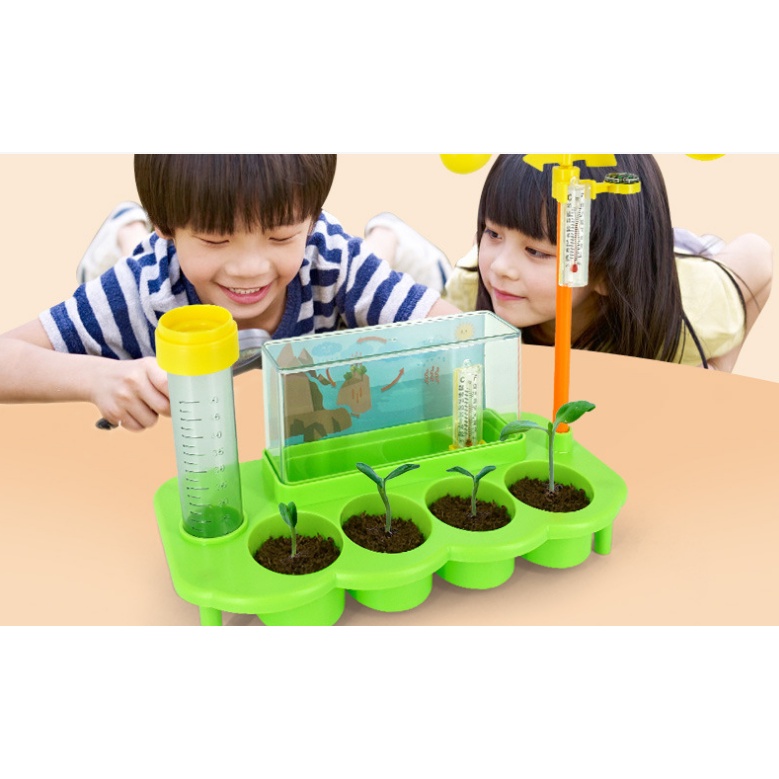 Đồ chơi khoa học Stem phát triển trí tuệ cho trẻ,bộ stem lắp ghép hệ thống trồng và chăm sóc cây cho bé-Shopmina123