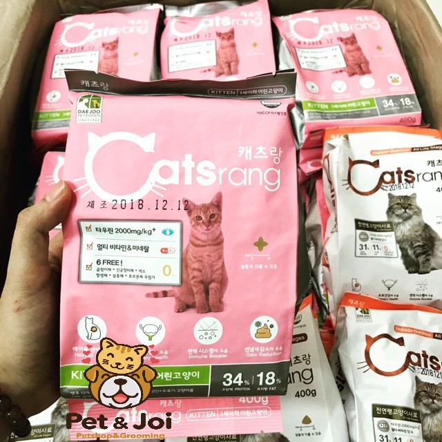 Hạt cho mèo con catsrang kitten 400g ⚡SIÊU ƯU ĐÃI⚡ - dinh dưỡng thiết yếu cho mèo con dưới 1 năm tuổi - PET&amp;JOI