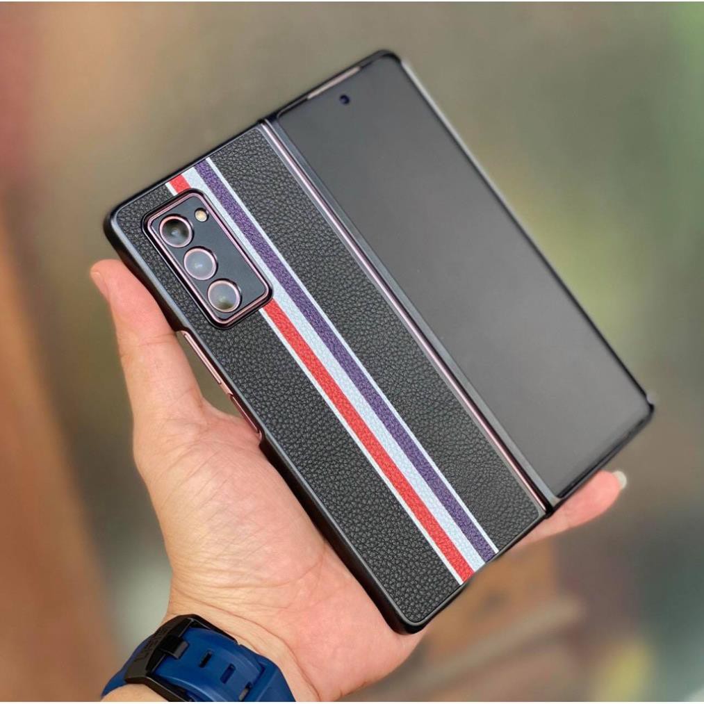 Ốp Lưng Samsung Galaxy Z Fold 2 Thom Browne Leather Cover