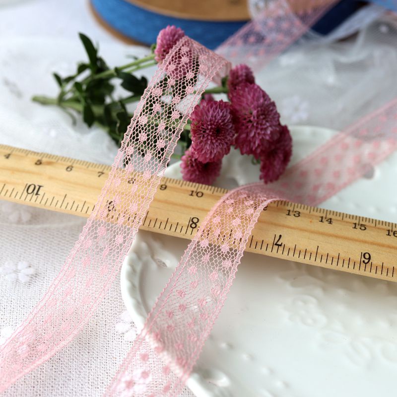 Dây ruy băng in họa tiết chấm mi dùng làm đồ thủ công / may vá diy