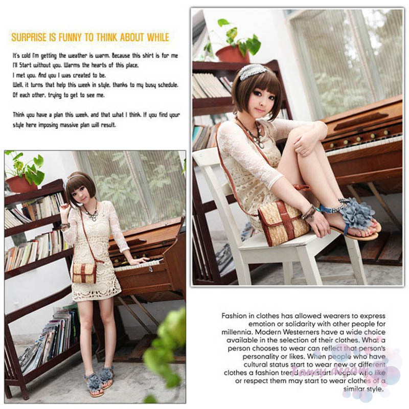 Sandal Nữ Xỏ Ngón Đế Bệt Đính Hoa Phong Cách Bohemian | BigBuy360 - bigbuy360.vn