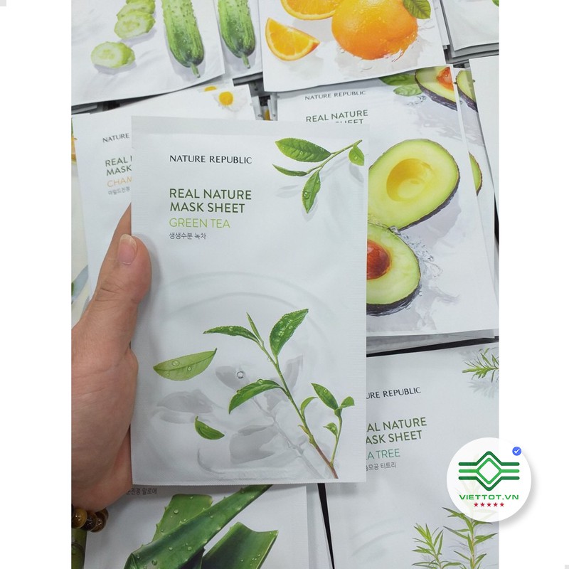 Lẻ miếng Mặt nạ NATURE Republic Real Nature Mask Sheet 23ml VT224