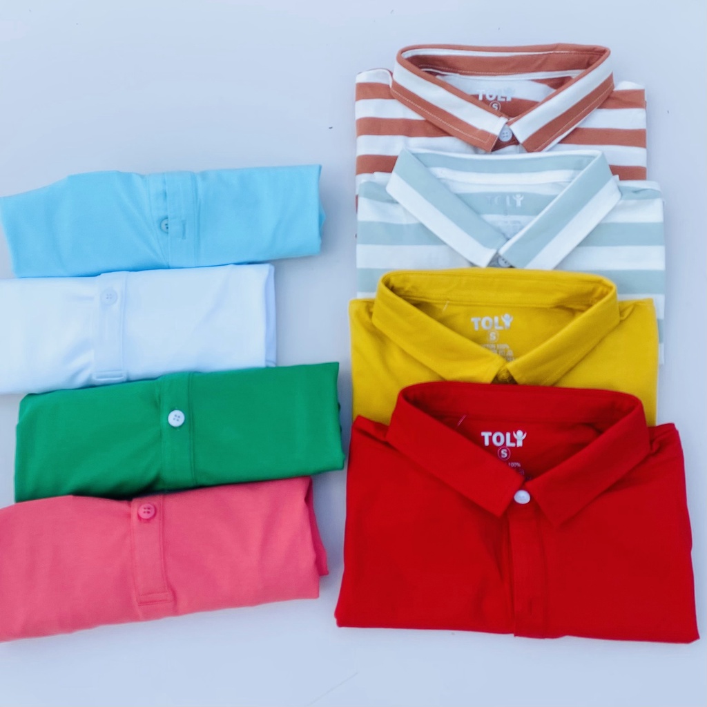 Áo thun nữ Cổ Sơ Mi (Cổ trụ) TOLI, chất cotton 4 chiều mềm mịn, co dãn Màu Xanh Lá