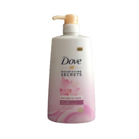 DẦU GỘI  DOVE  HOA SEN  VÀ NƯỚC GẠO 640G Óng mềm tự nhiên