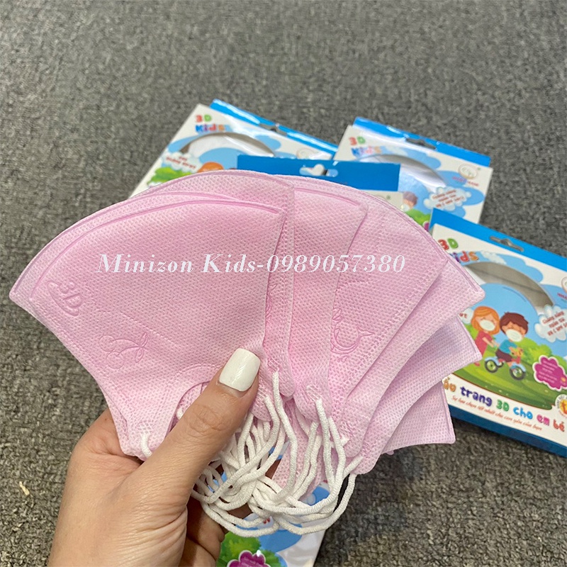 Sét 10 Khẩu Trang 3D Kids Cho Bé Chính Hãng Nhật Nam | Minizon Kids
