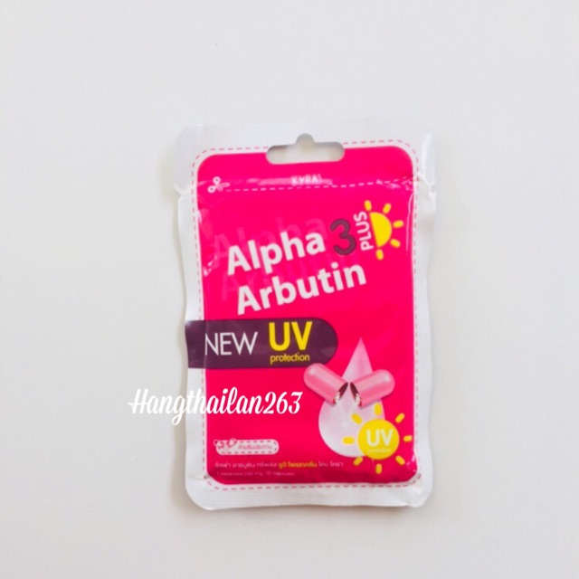 Vỉ 10 viên alpha arbutin có chống nắng có tem cào mã code chính hãng