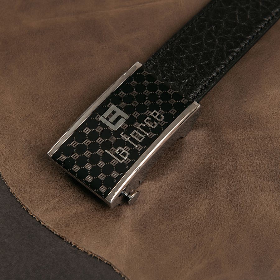 Dây Thắt Lưng Nam LAFORCE Mặt Khóa Trượt D890-06B Tặng Đón Gót Tiện Lợi