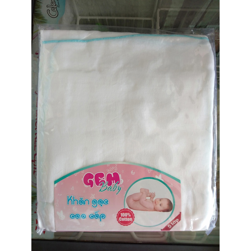 BỘ 2 KHĂN GẠC TẮM CAO CẤP GEM 5 LỚP