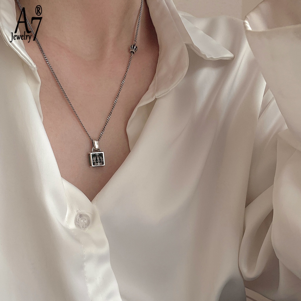 Vòng cổ Mặt Vương Miện Màu Bạc Thái Cho Nữ X4Y83