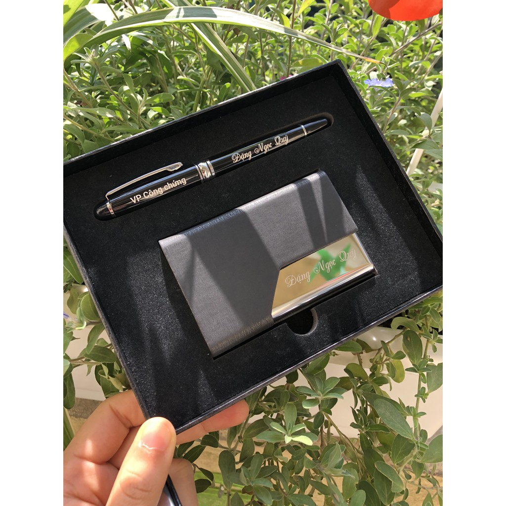 KHắc tên bút kí hộp card quà tặng ngày quốc tế phụ nữ 8/3