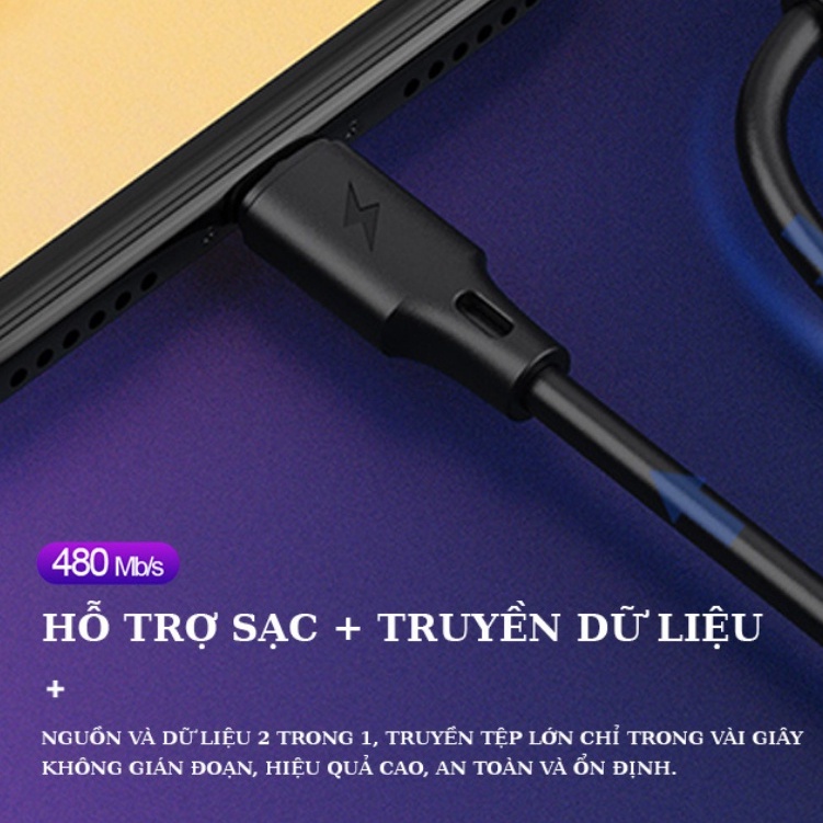 Dây cáp sạc nhanh 2.4A Wekome  micro Type ipho dây dài 3M 300 cm